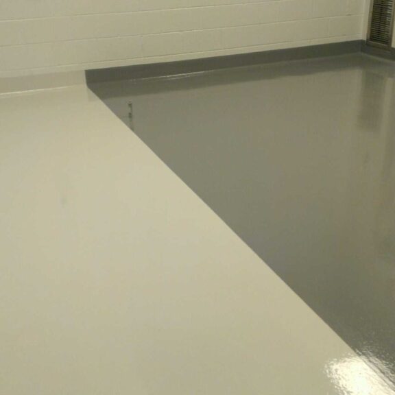epoxy floor coating striping and two tone